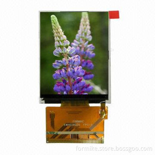 2.8-inch TFT LCD Display with 240 x 320 Dots Resolution, No I-con Touch Screen, Soldering Cable